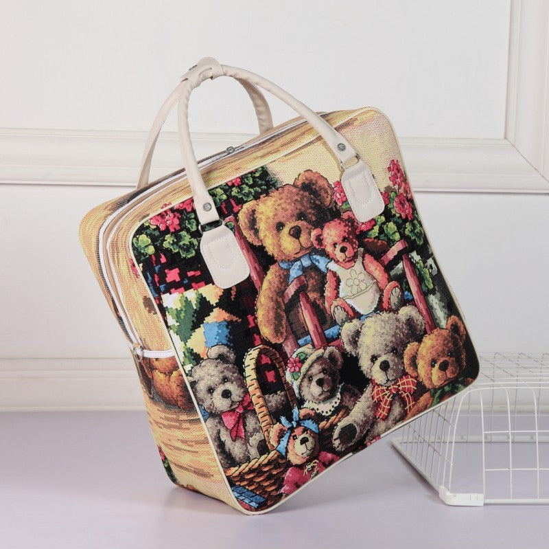 Cartoon Hand Travel Bag, Business Trip Bag, Luggage Bag, Sports Bag, Shoulder Travel Bag