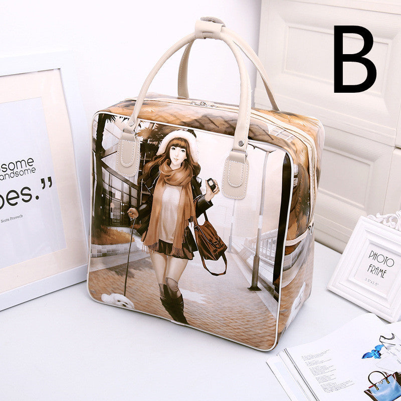 Cartoon Hand Travel Bag, Business Trip Bag, Luggage Bag, Sports Bag, Shoulder Travel Bag