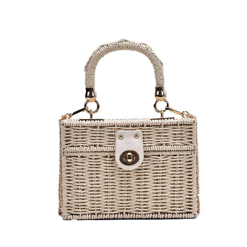 Net Red Straw Bag
