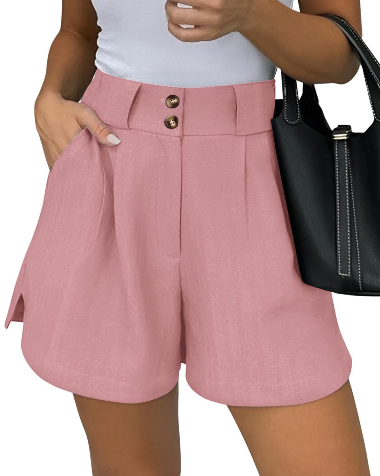 Short Pure Color Comfort pour femme avec poches