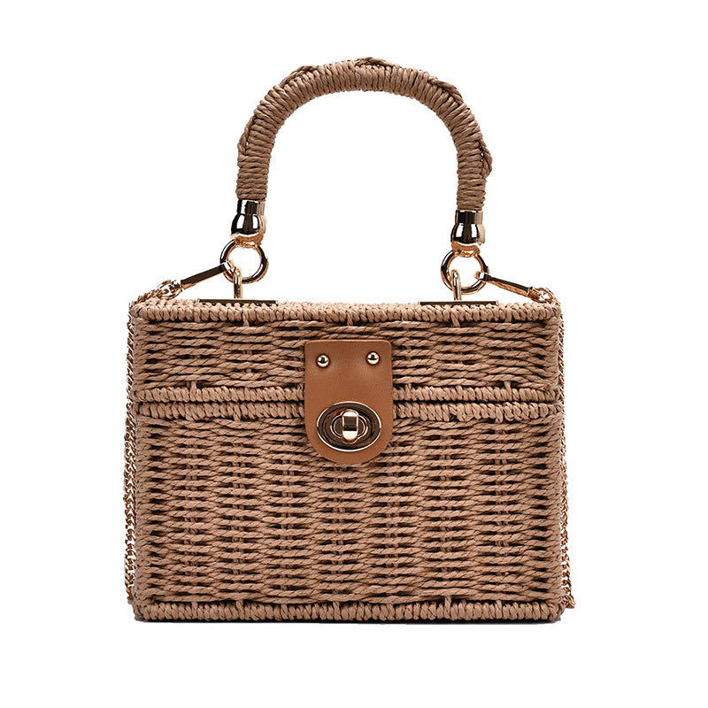 Net Red Straw Bag