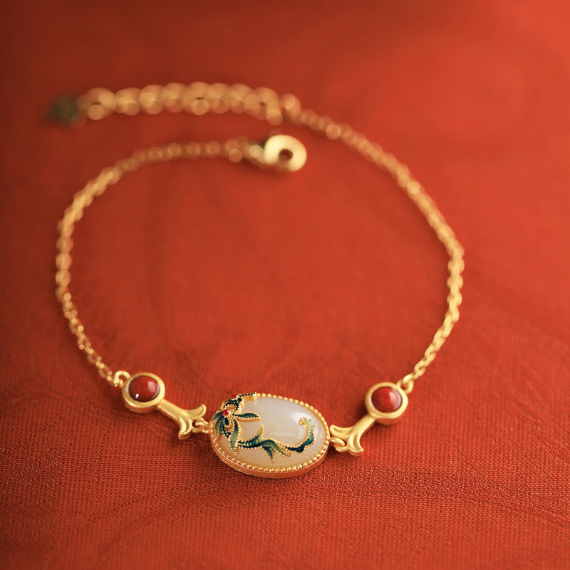 Icing On The Cake Hetian Jade Hand Accessory Bracelet