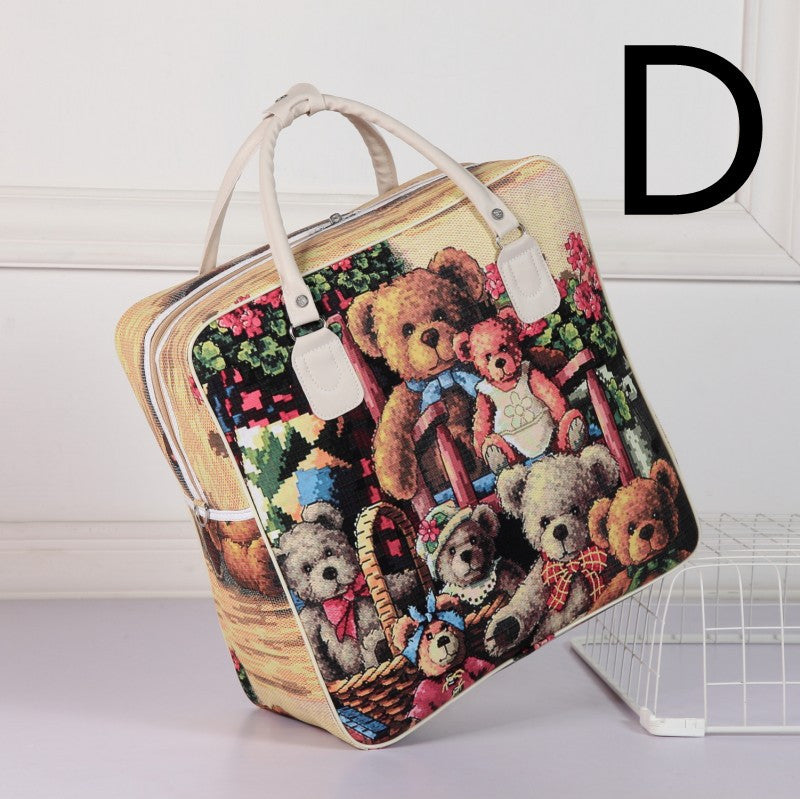 Cartoon Hand Travel Bag, Business Trip Bag, Luggage Bag, Sports Bag, Shoulder Travel Bag