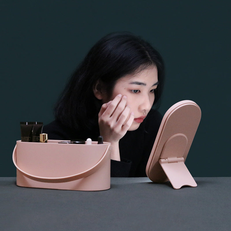 GlowCase – Portable LED Makeup Mirror with Storage