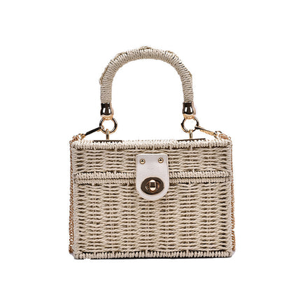 Net Red Straw Bag