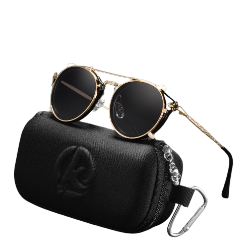 Metal Round Ladies Outdoor Sunglasses Set Mirror